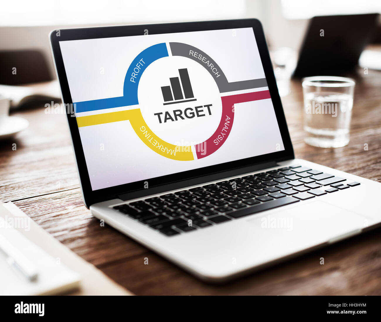 Target Achievement Mission Bar Chart Concept Stock Photo - Alamy