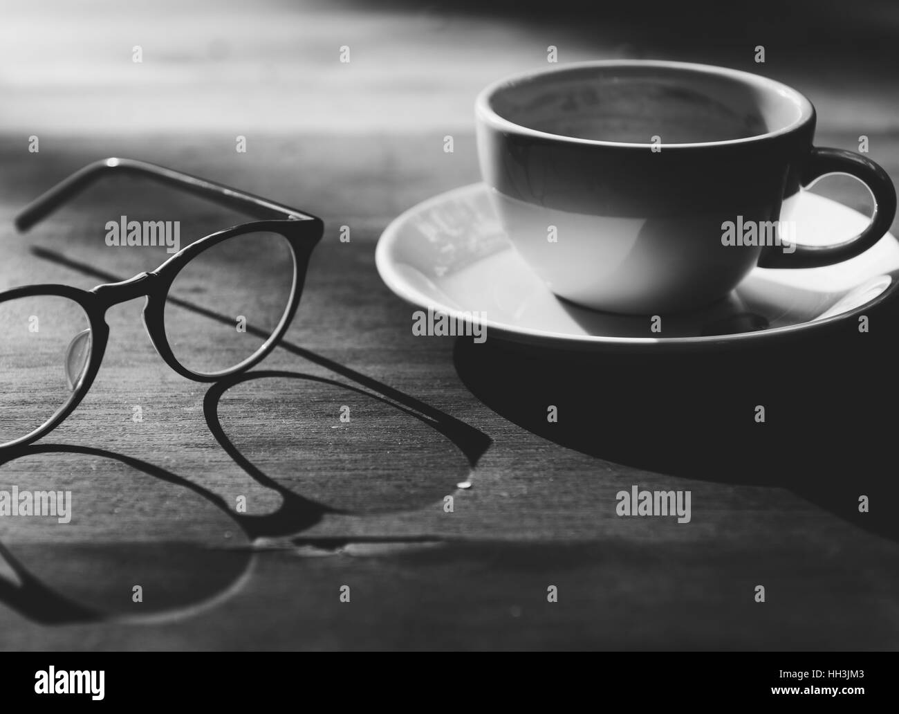 Glasses Cup Coffee Break Concept Stock Photo Alamy