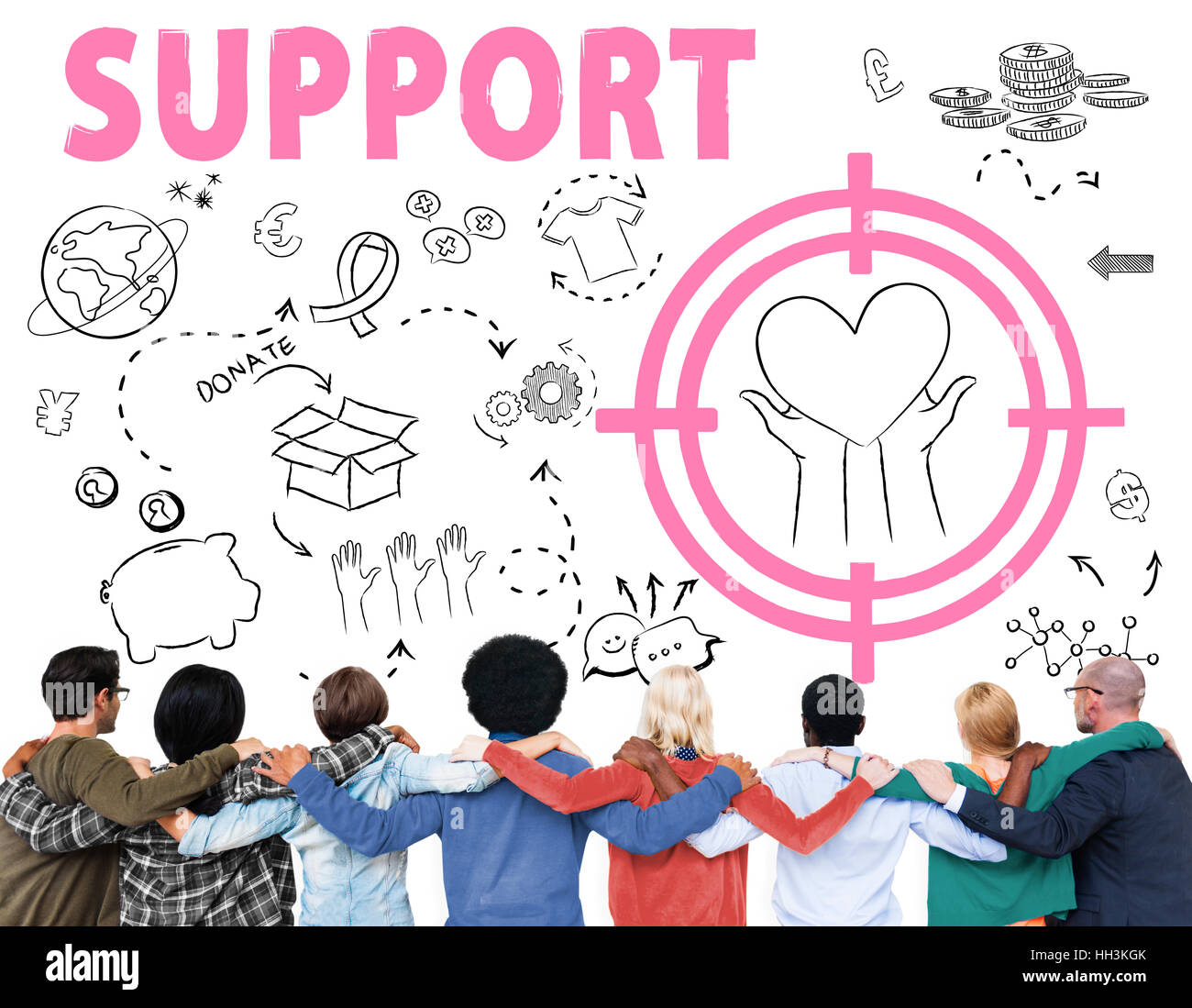 Donations Foundation Giving Help Welfare Charity Concept Stock Photo ...