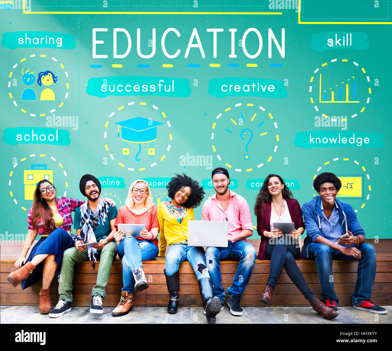 Education Knowledge Study Icons COncept Stock Photo - Alamy