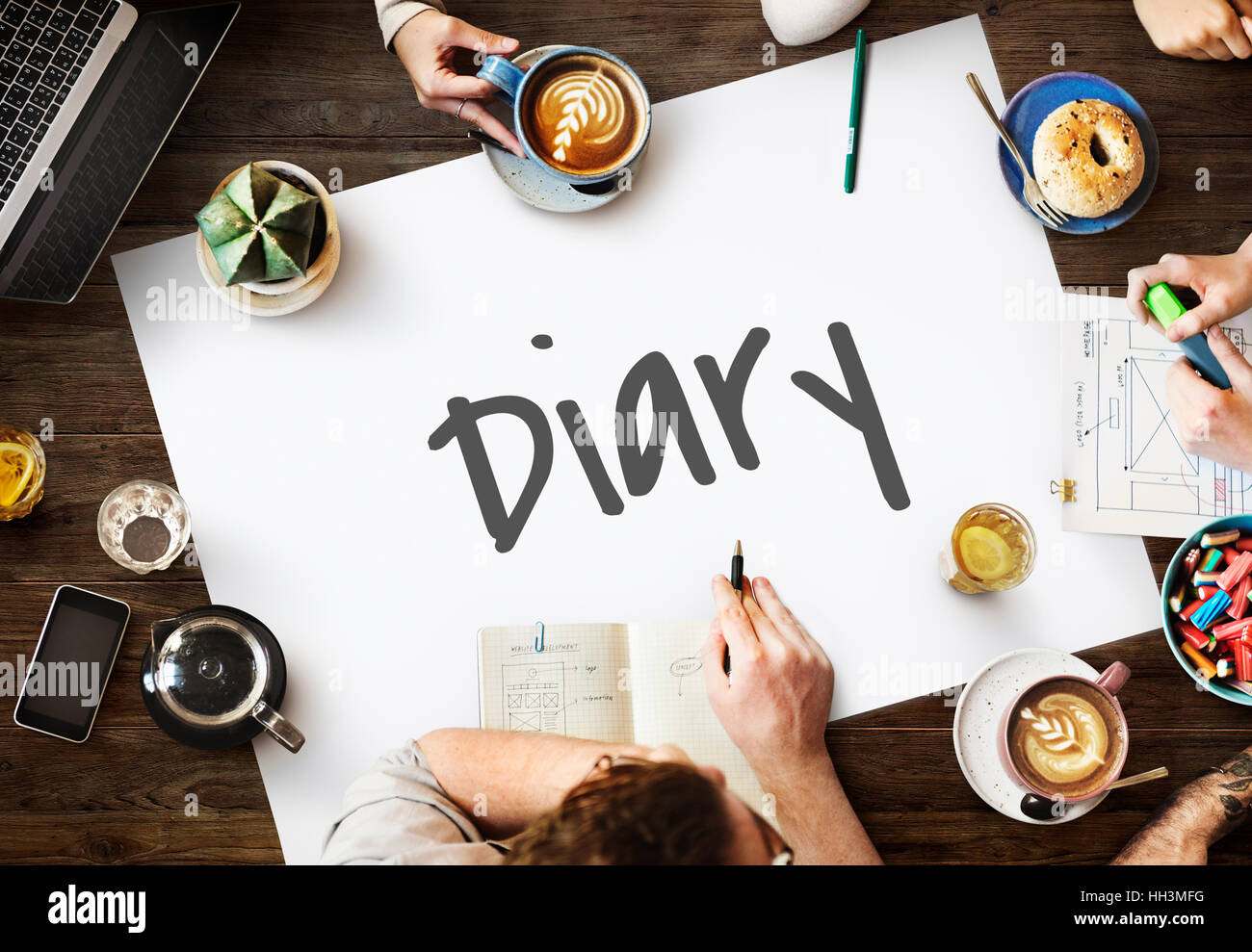 Diary Daily Record Journal Daybook Memoir Concept Stock Photo Alamy