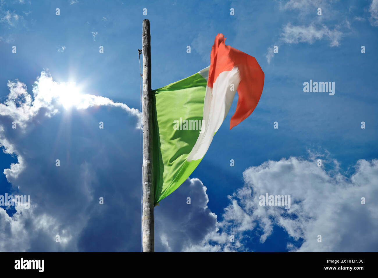 Italien Italienische Flagge Stock Photo