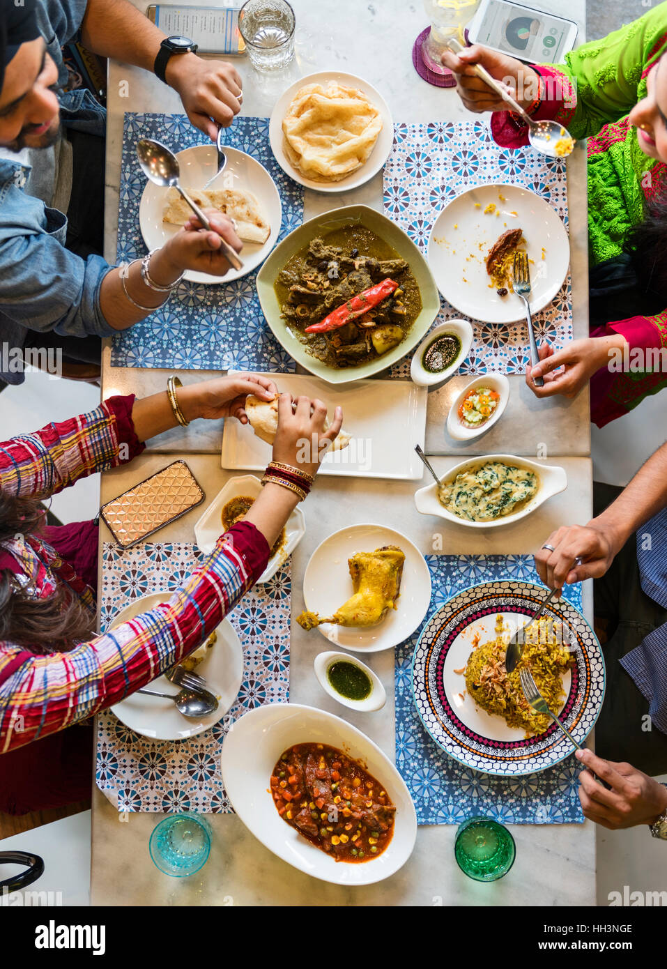 Indian Ethnicity Meal Food Roti Naan Curry Concept Stock Photo Alamy