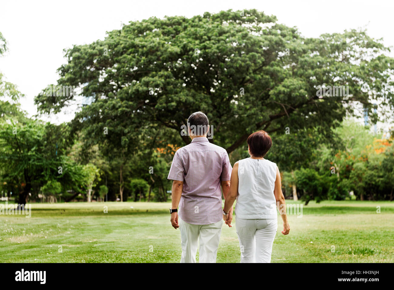 Senior Asian Couple Outdoors Nature Concept Stock Photo - Alamy