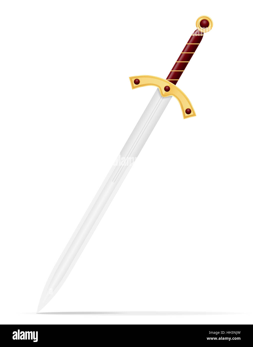 battle sword medieval stock illustration isolated on white background ...