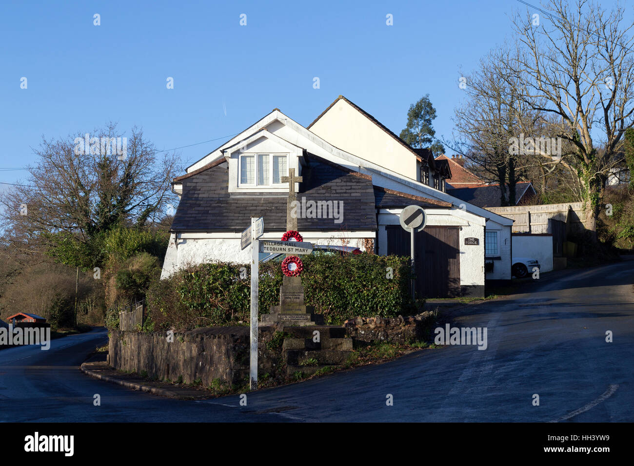 converted at Longdown, Exeter,Devon,rural,village,war memorial