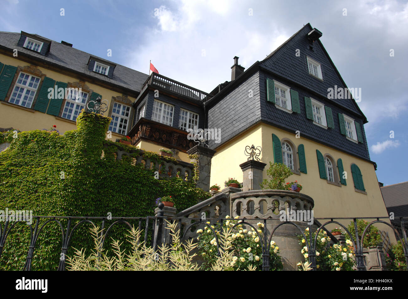 old palais of the dukes of Wildenstein, Heinersreuth, Presseck, district of  Kulmbach, Upper Franconia, Bavaria, Germany Stock Photo