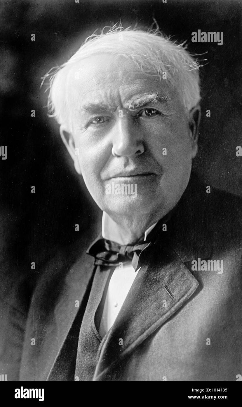 Thomas A Edison, circa 1920 Stock Photo