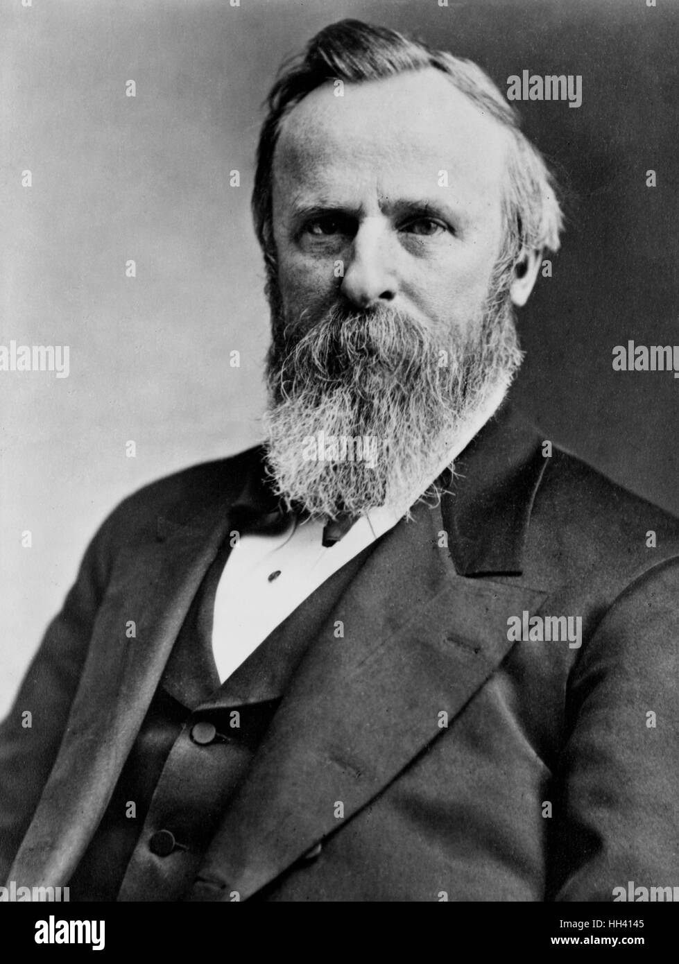 Rutherford Birchard Hayes (October 4, 1822 – January 17, 1893) was the 19th President of the United States (1877–81). Stock Photo