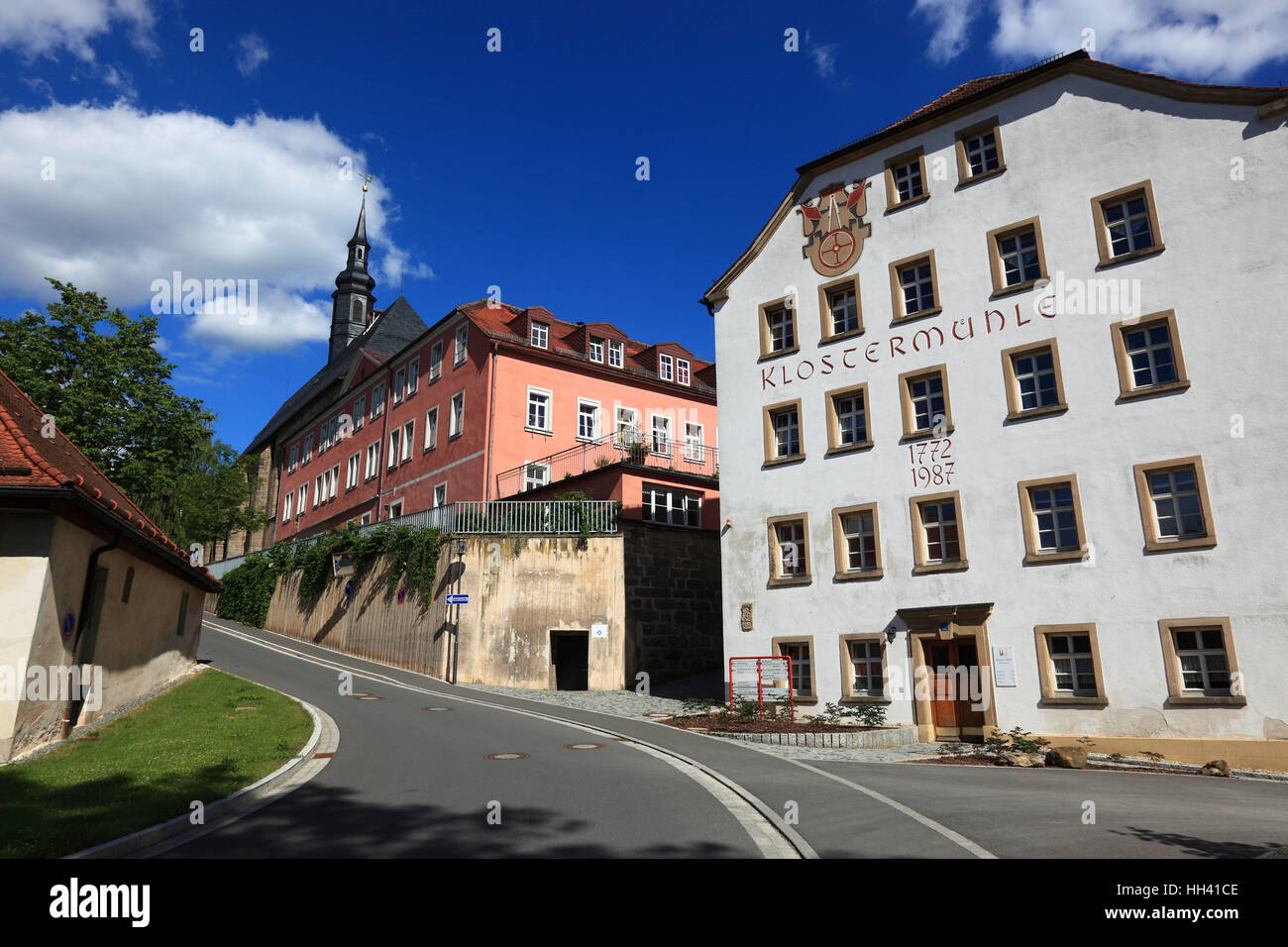 former monastery of Himmelkron, outside view, district of  Kulmbach, Upper Franconia, Bavaria, Germany Stock Photo