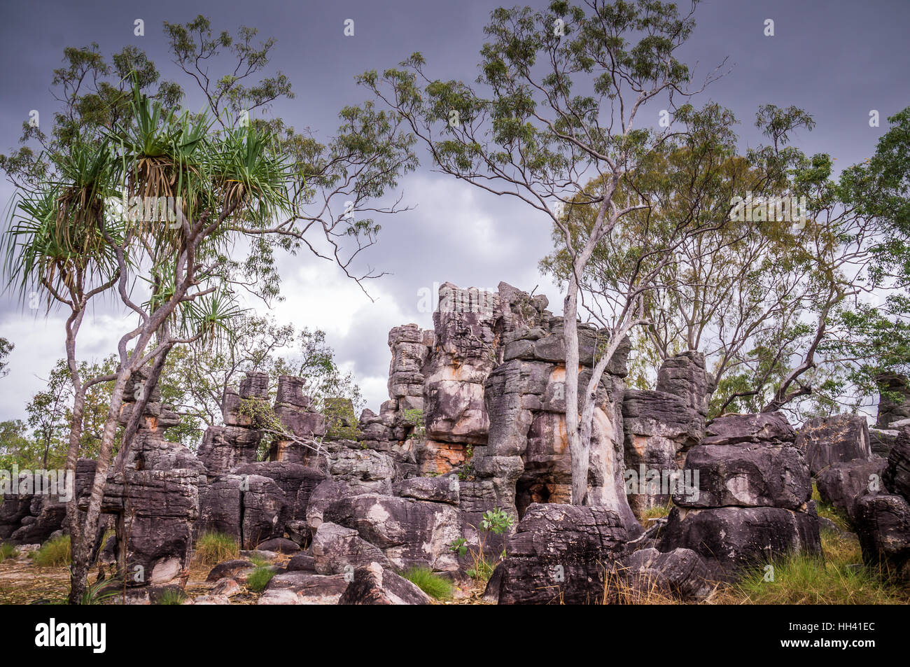 Lost City rock formations in Litchfield National Park Stock Photo