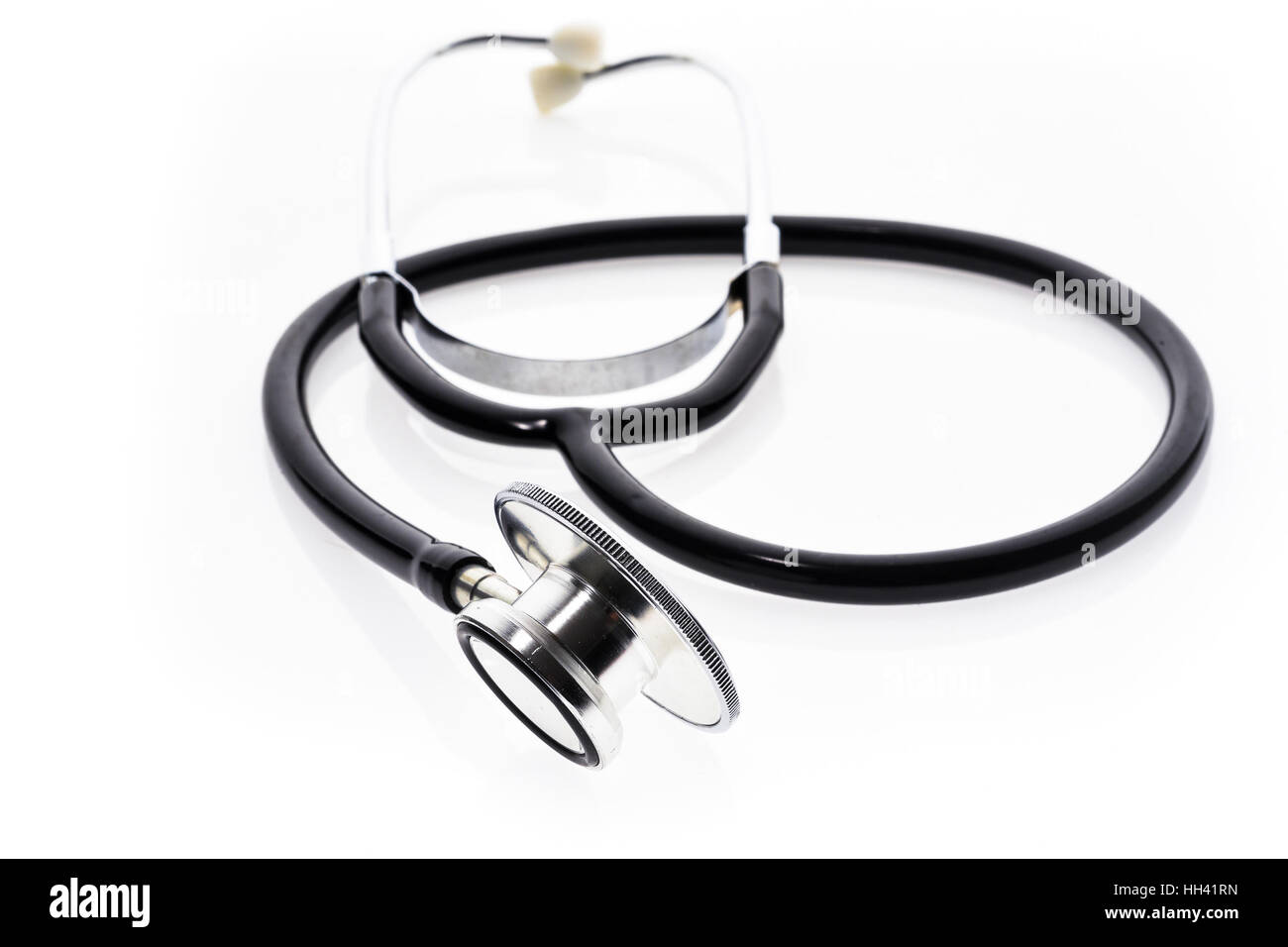 Stethoscope isolated on white. Detailed image of medical instrument