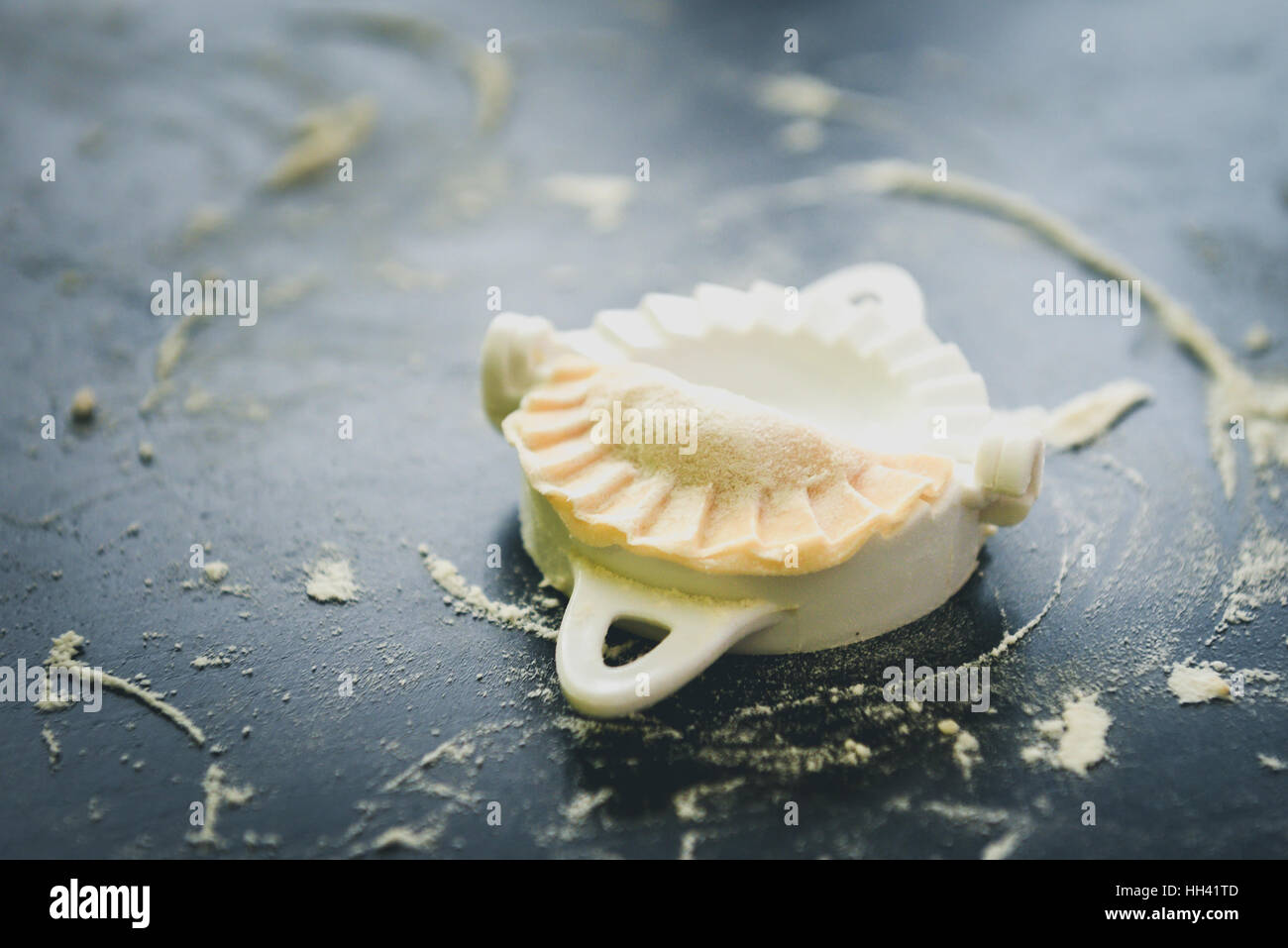 Pasta Roni Ravioli Model Making of homemade dumplings pastry tortellini or ravioli. Model for ...