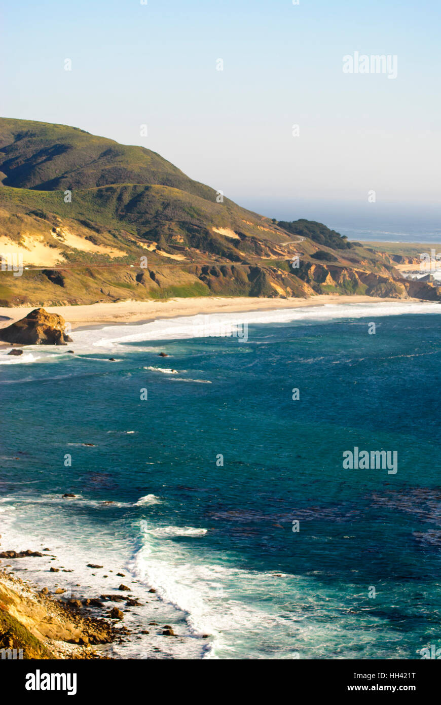 Beach at Point Sur, near Big Sur, California, USA Stock Photo