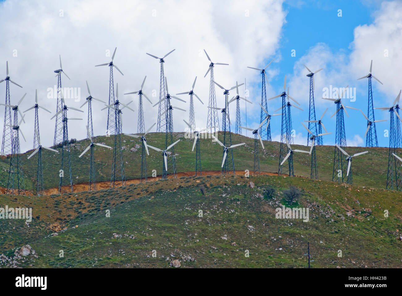 Windfarm in Nevada North America USA Stock Photo