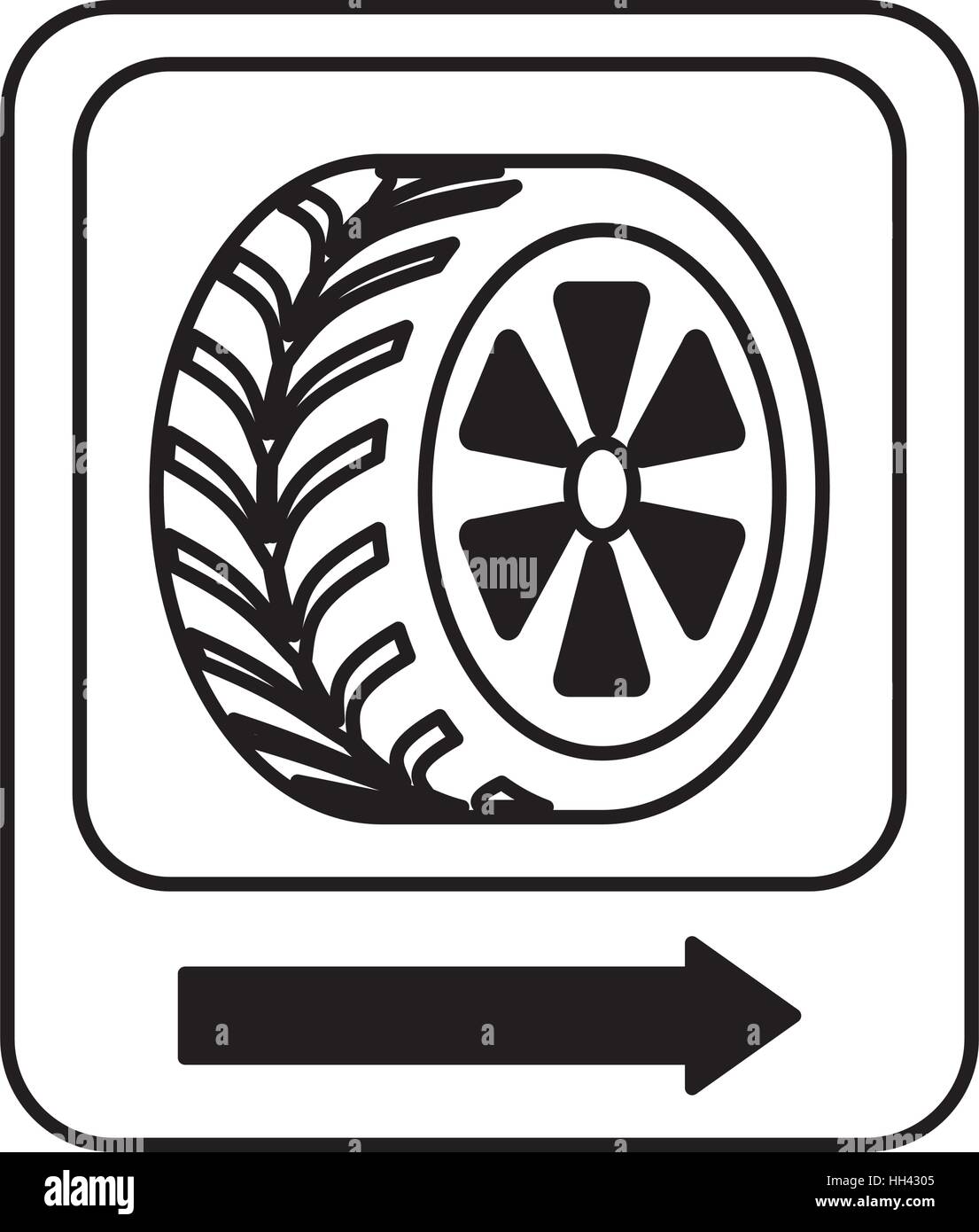 traffic signal car tire location vector illustration design Stock