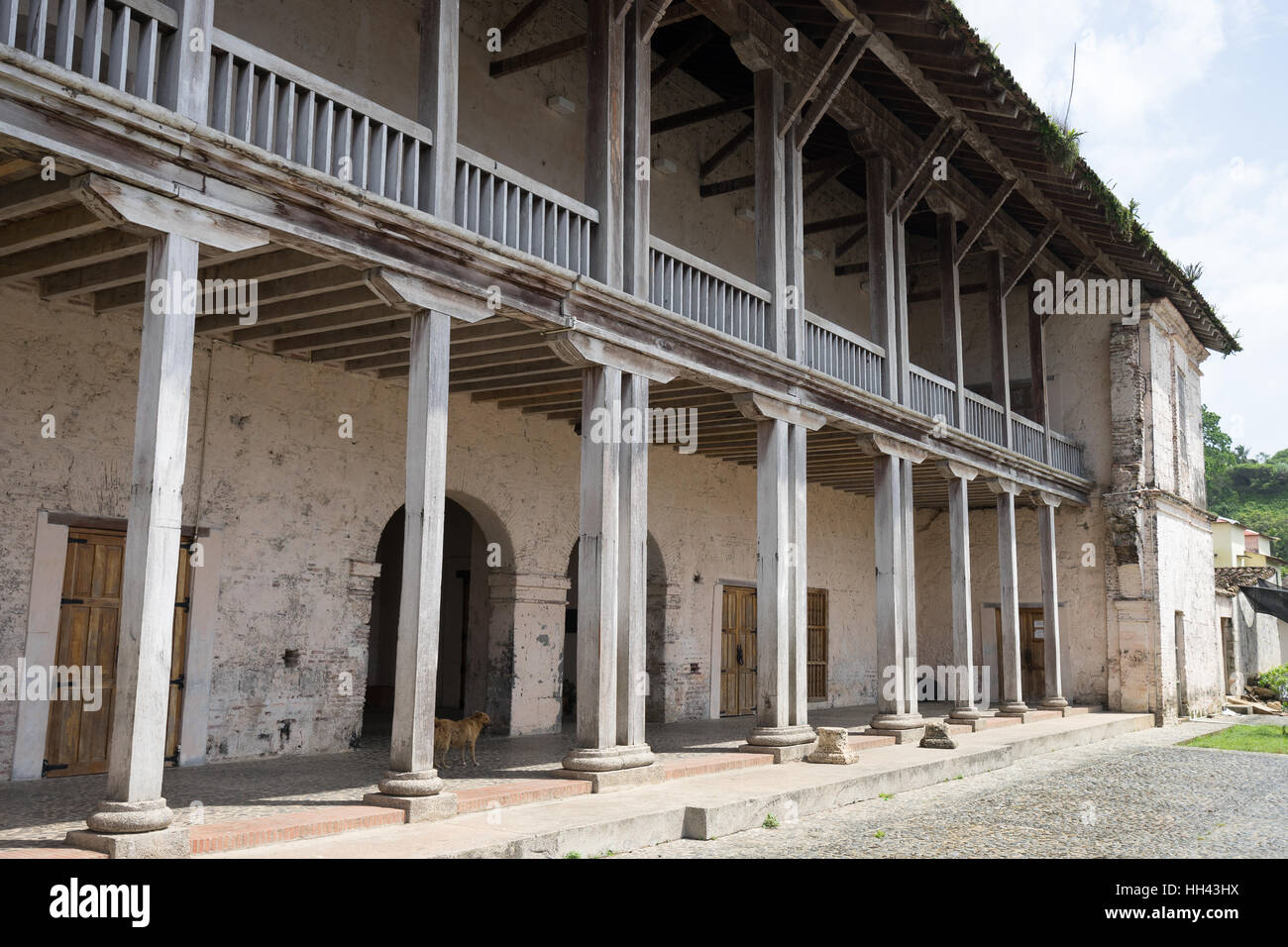 architectural details of the custom house in Fort Jeronimo, Portobelo, Panama Stock Photo