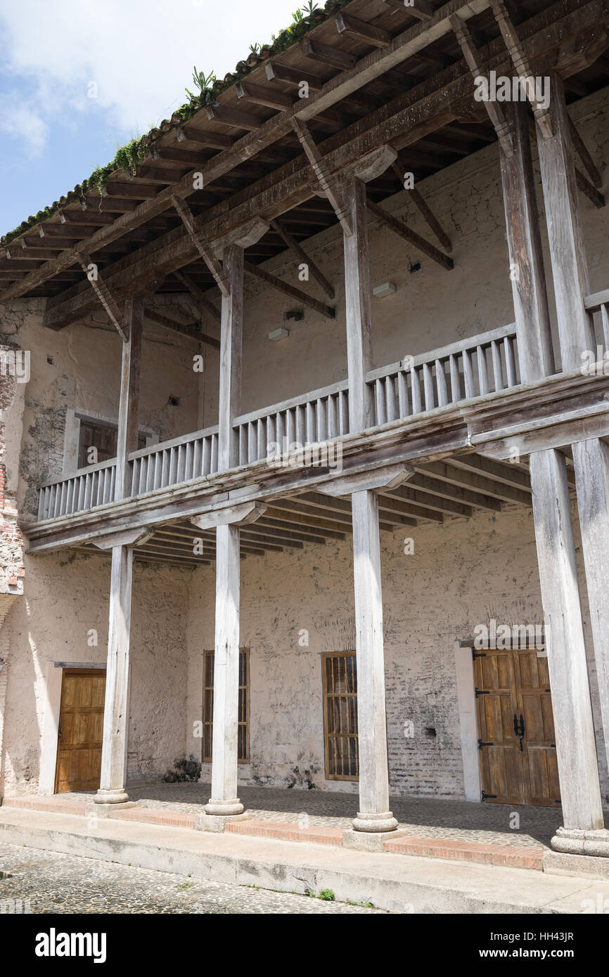 architectural details of the custom house in Fort Jeronimo, Portobelo, Panama Stock Photo