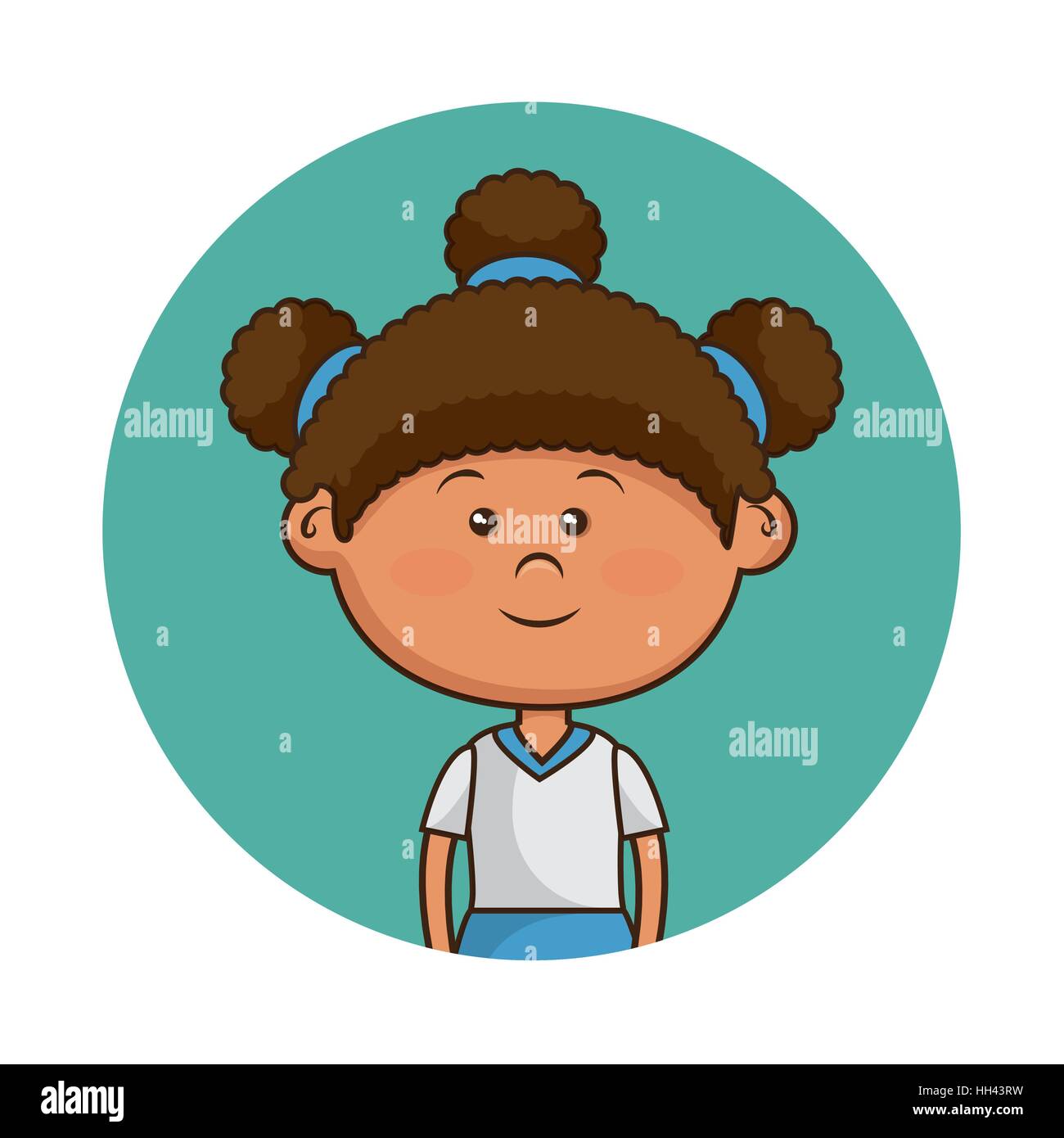 cute little girl character vector illustration design Stock Vector ...