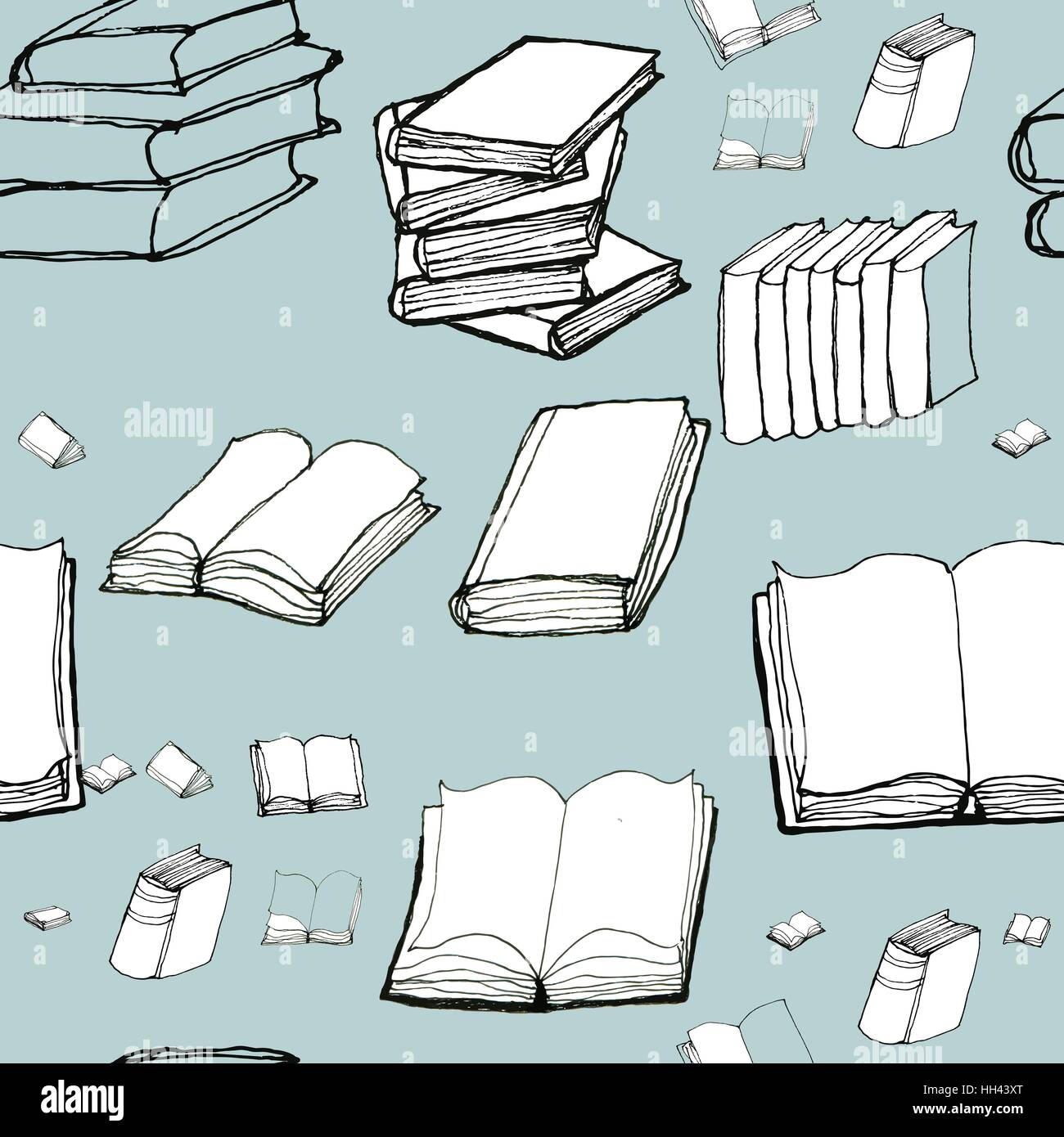 Seamless pattern with books Stock Vector Image & Art - Alamy