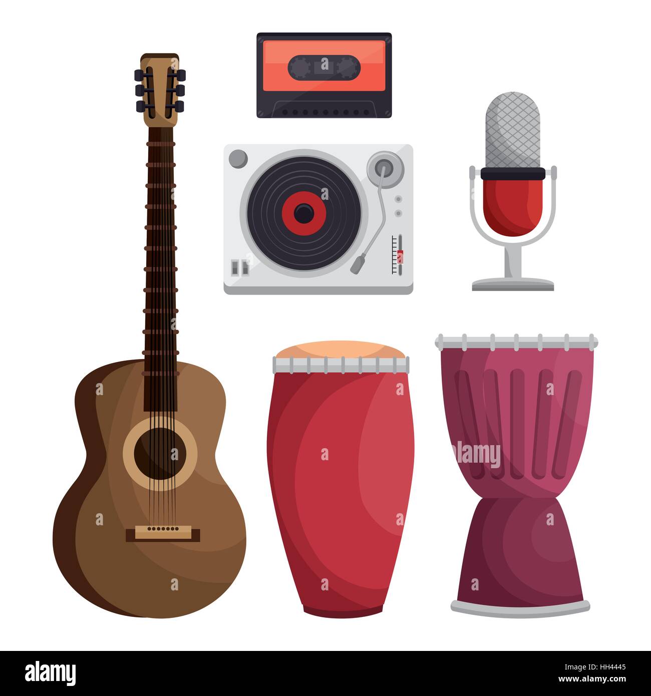 set musical instruments icons vector illustration design Stock Vector ...