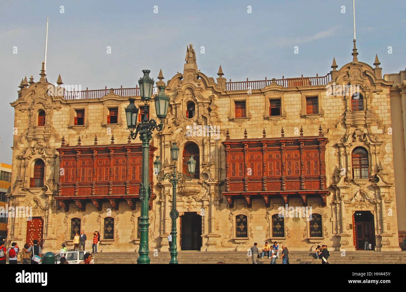 Arzobispo palace  plaza Mayor, Lima, Peru Stock Photo