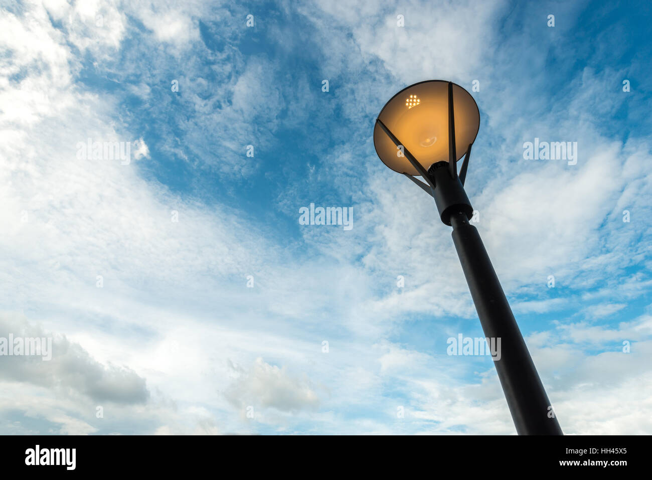 modern style lamp against blue sky Stock Photo