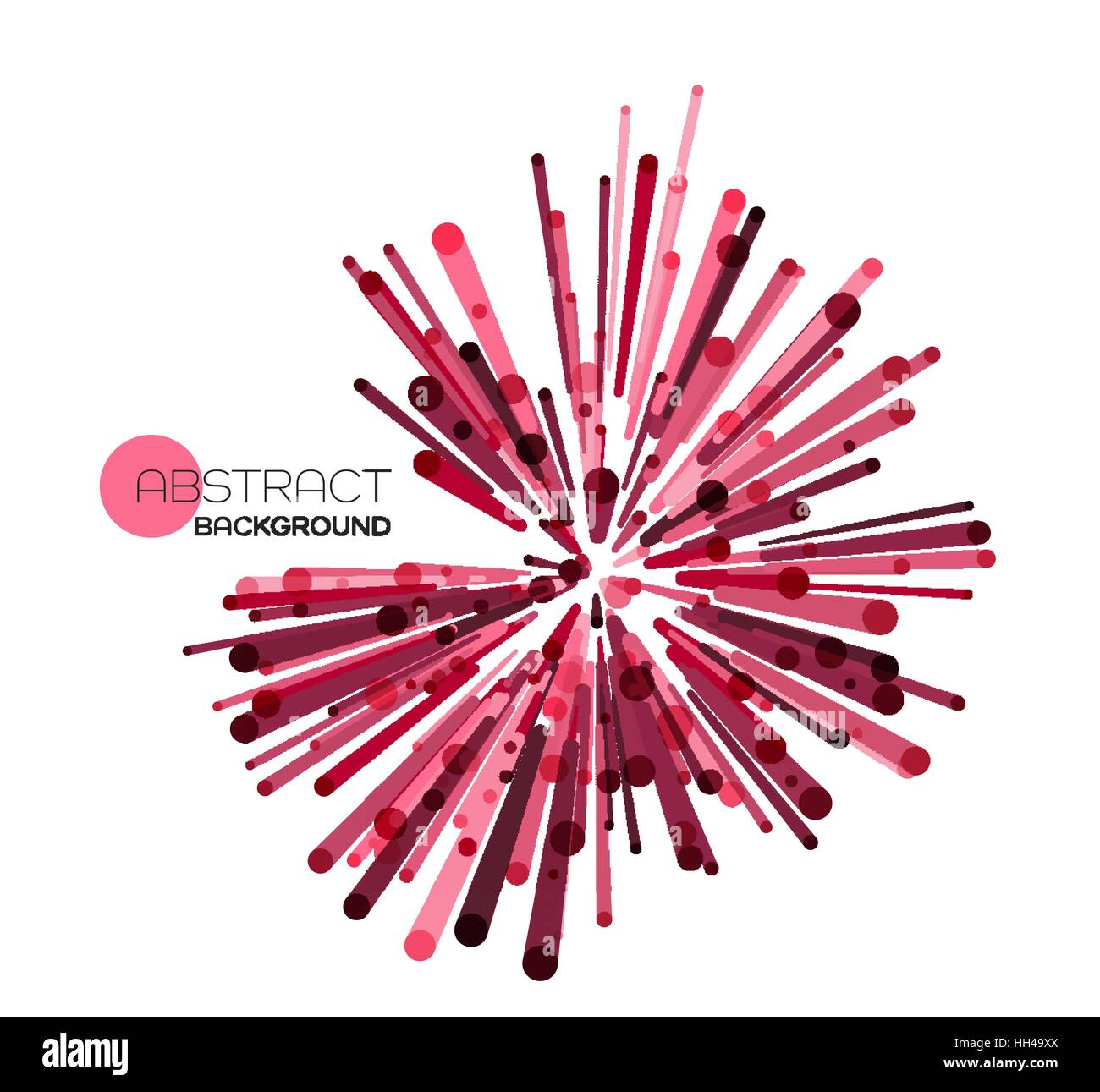 Vector abstract explosion lines. Technology and science background