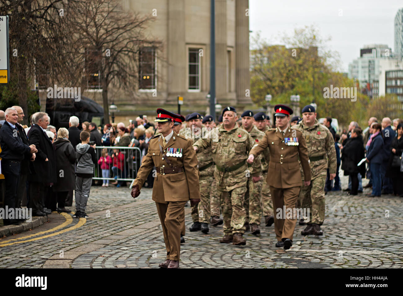 Remembrance Day parade in Liverpool UK Stock Photo Alamy
