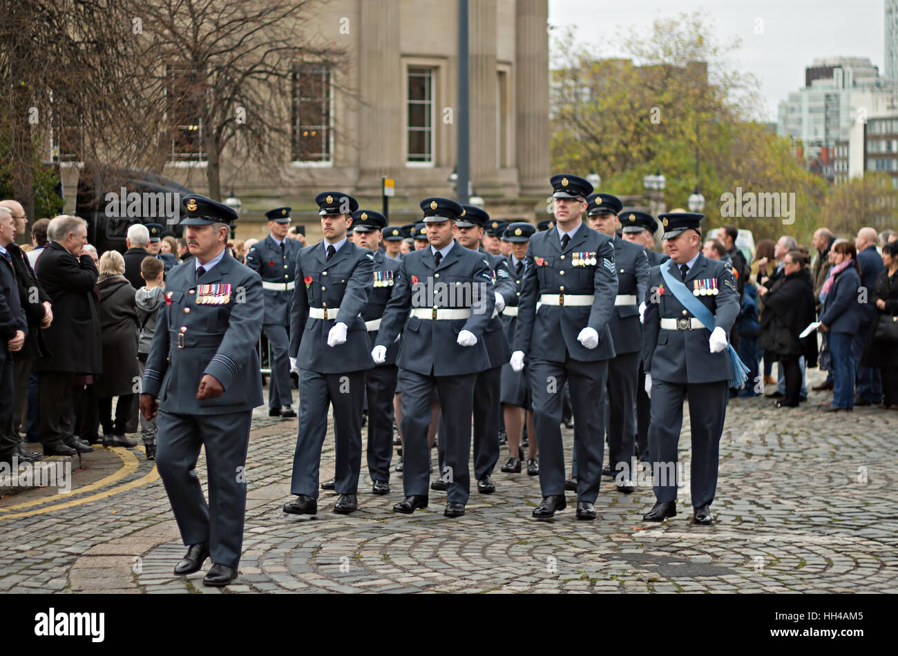 Remembrance Day parade in Liverpool UK Stock Photo Alamy