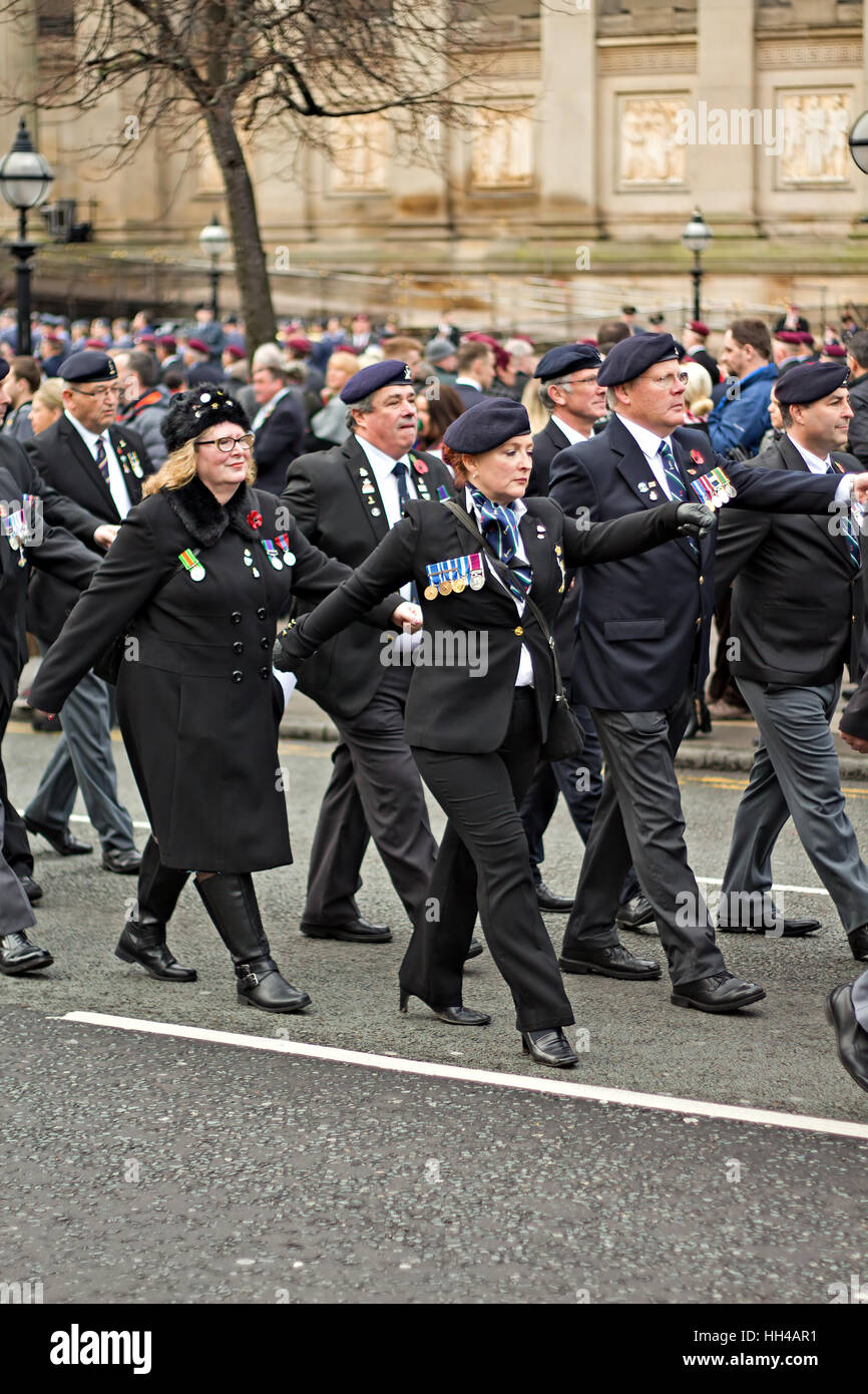 Remembrance day parade liverpool hires stock photography and images