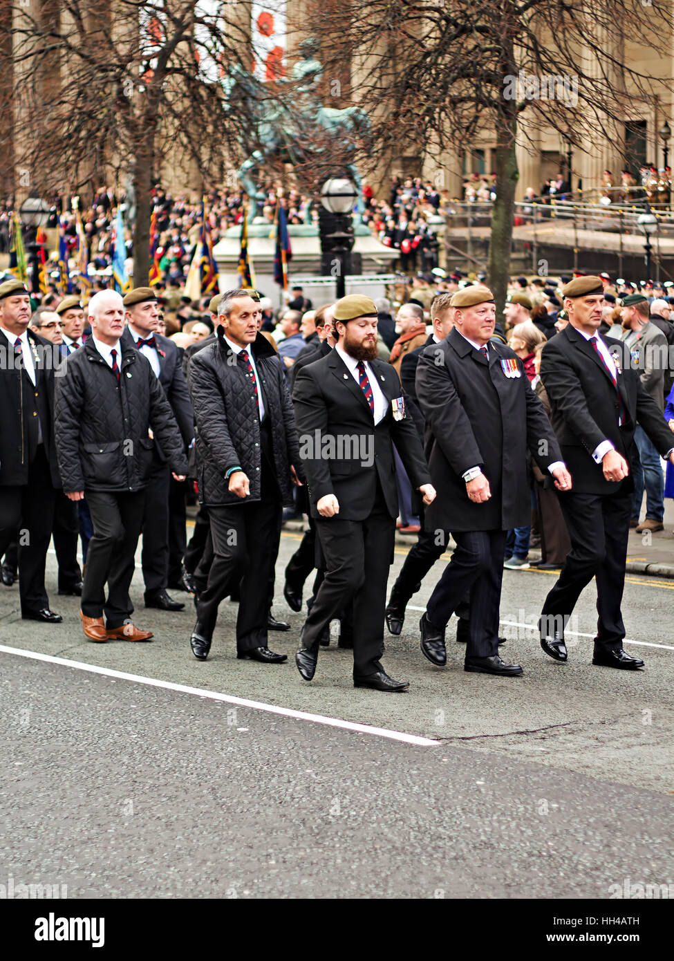 Remembrance Day parade in Liverpool UK Stock Photo Alamy
