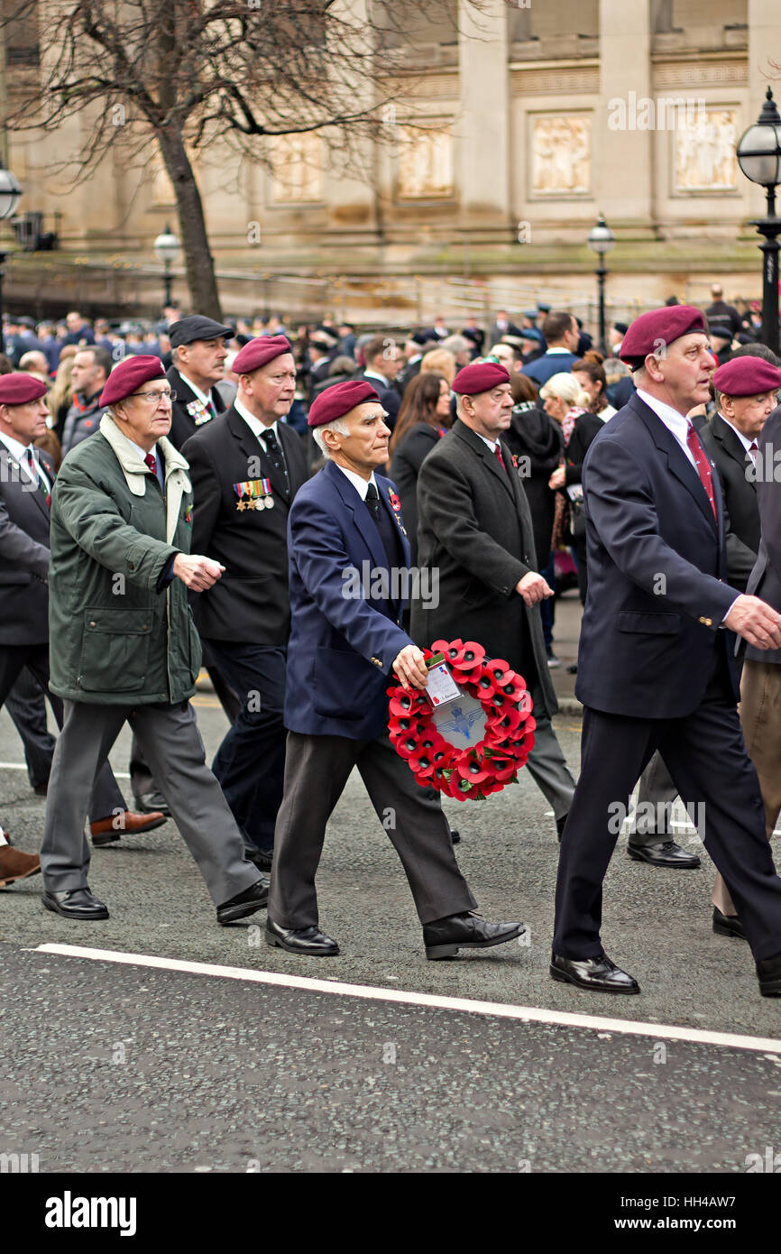 Remembrance Day parade in Liverpool UK Stock Photo Alamy