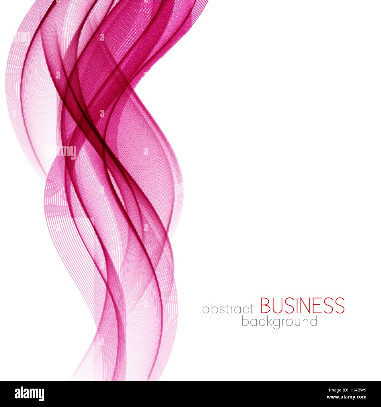 Abstract vector background, pink and purple transparent waved lines for