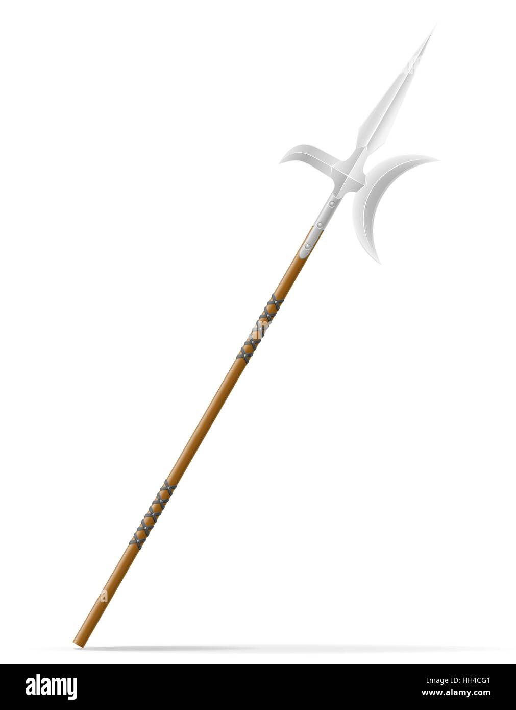 battle spear medieval stock vector illustration isolated on white ...