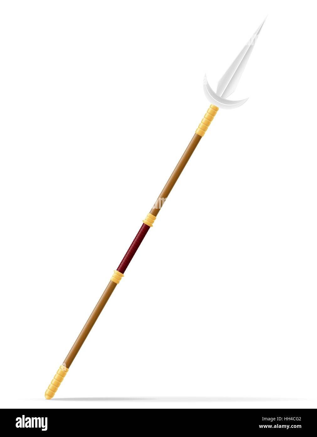 battle spear medieval stock vector illustration isolated on white ...