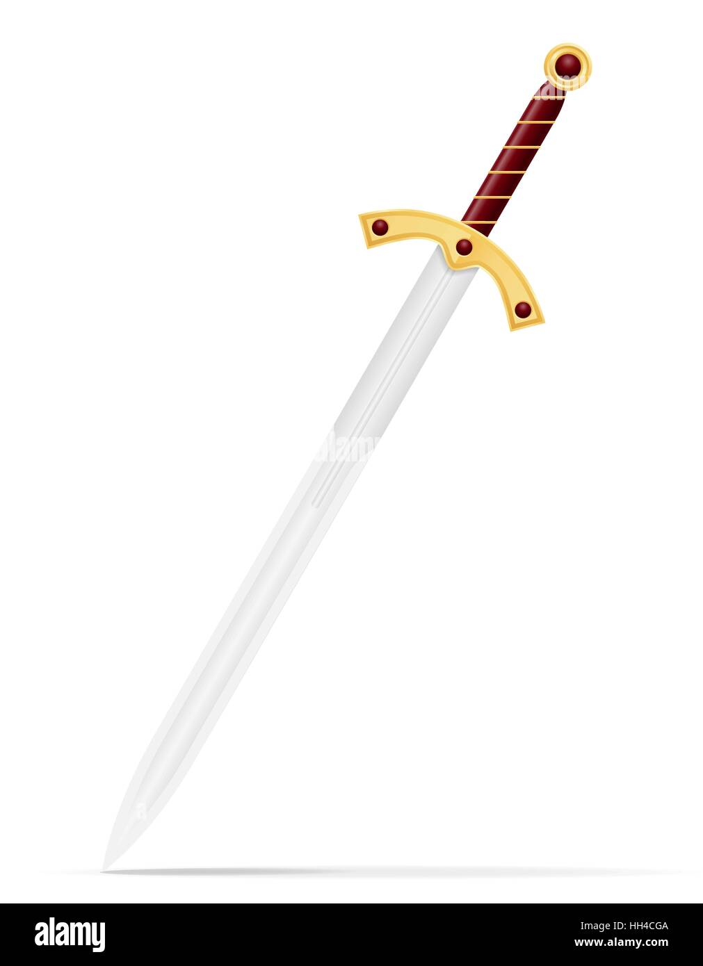 battle sword medieval stock vector illustration isolated on white ...