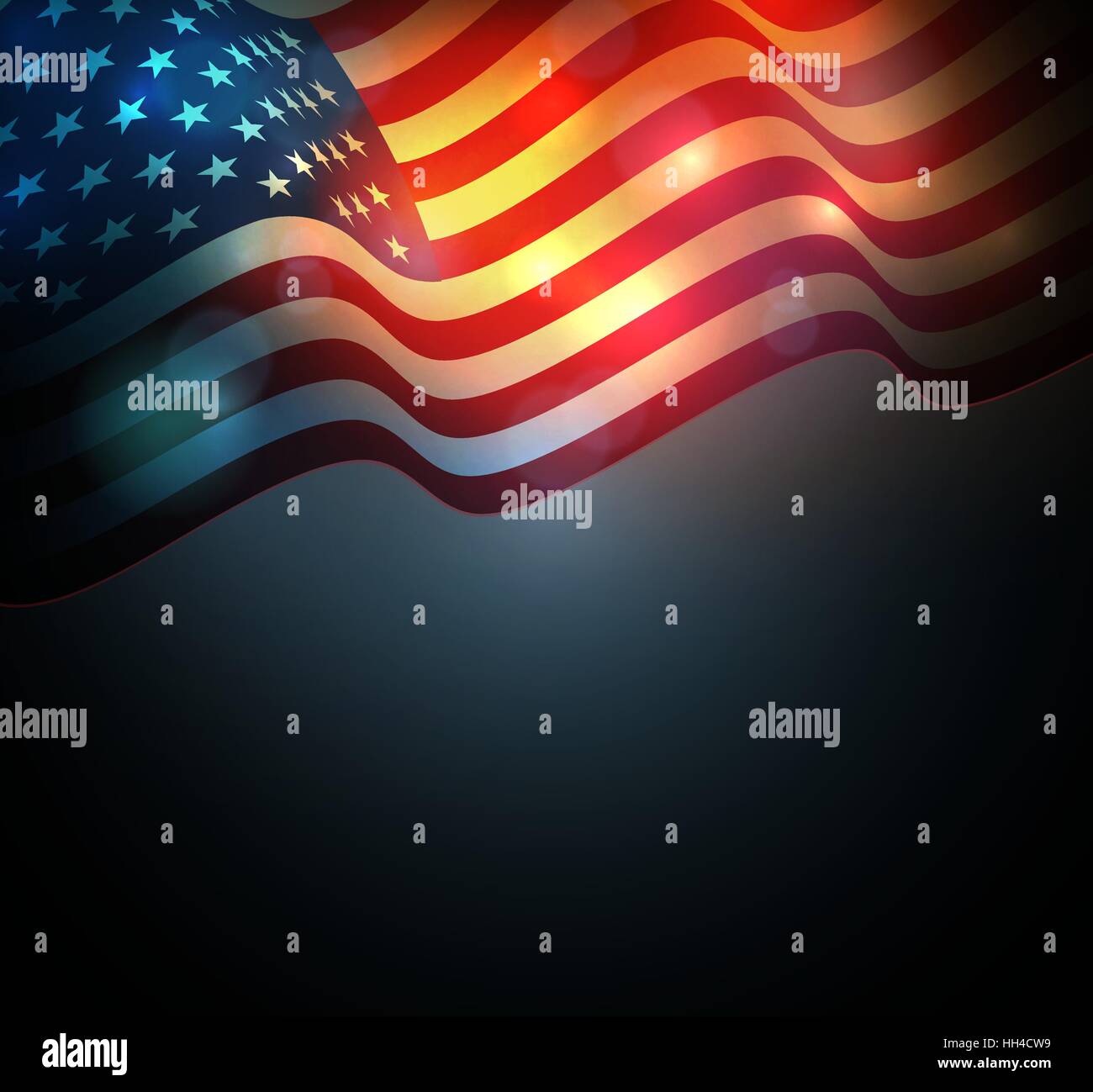 United States flag.  USA Independence Day background. Fourth of July celebrate Stock Vector