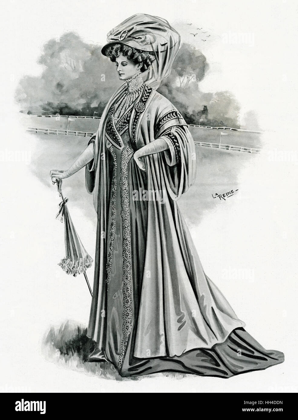 Women in dust cloak 1907 Stock Photo Alamy