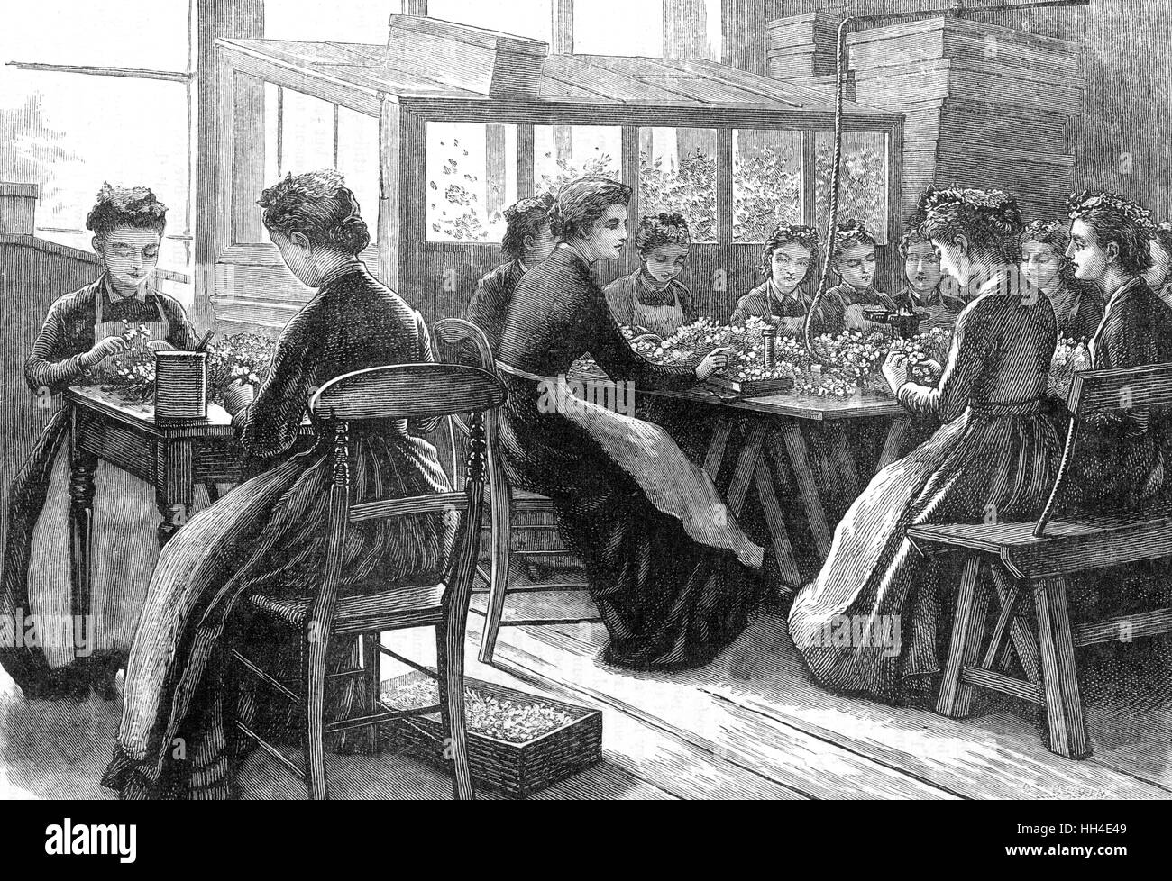 Artificial flower making Black and White Stock Photos & Images Alamy