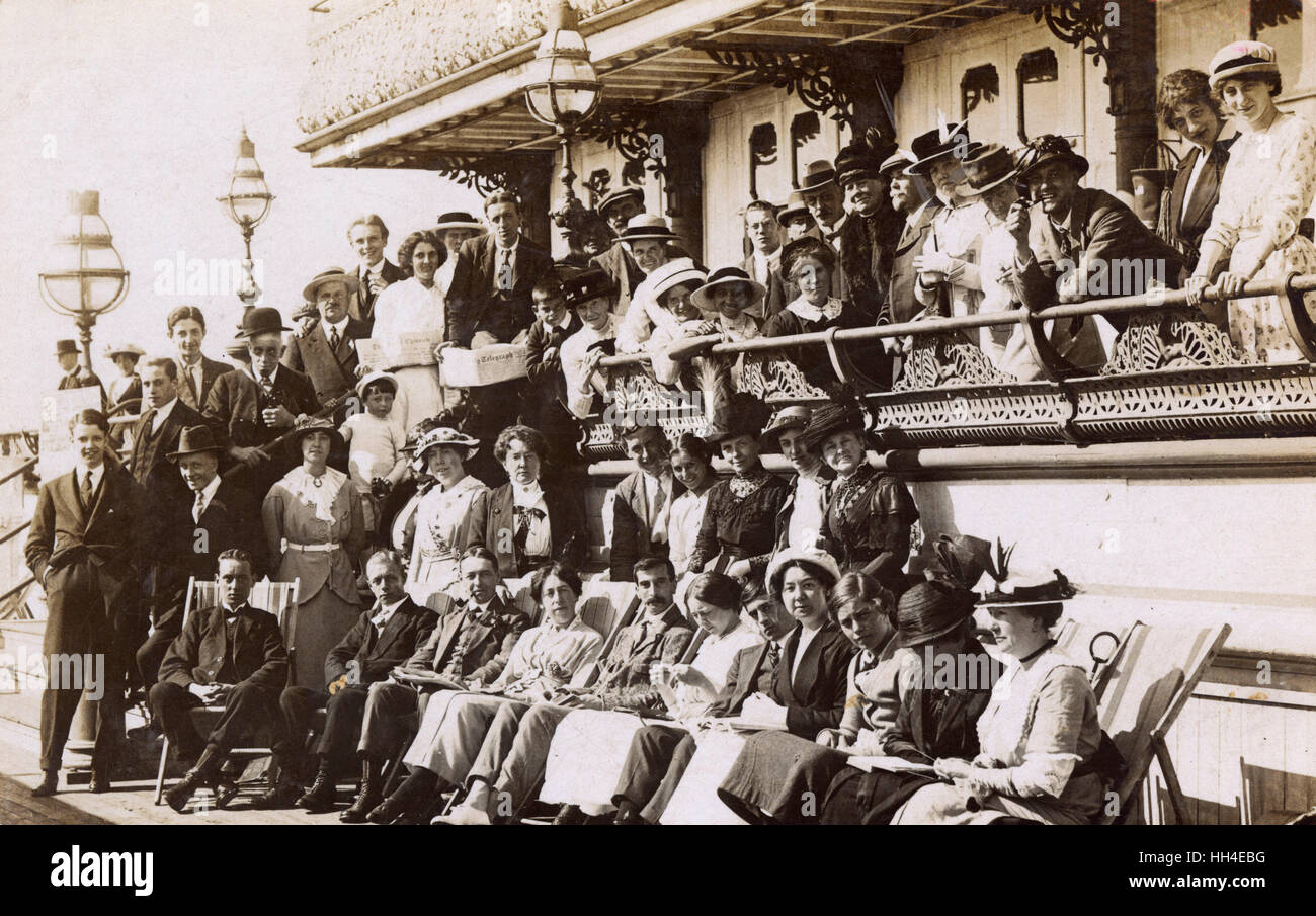 Holiday Group Hastings Stock Photo Alamy