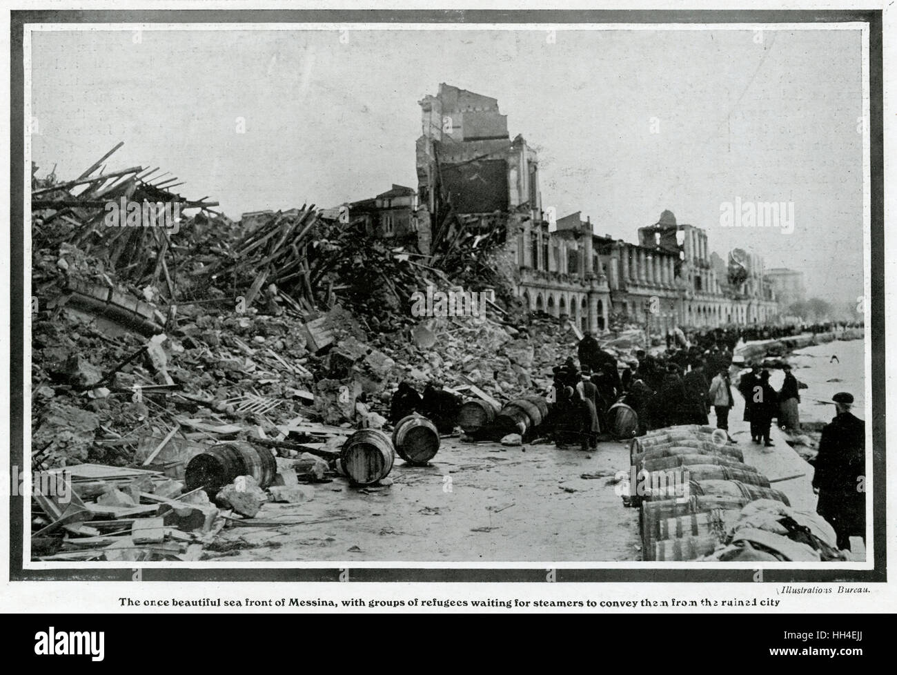 Aftermath of earthquake at Messina, Sicily 1908 Stock Photo Alamy