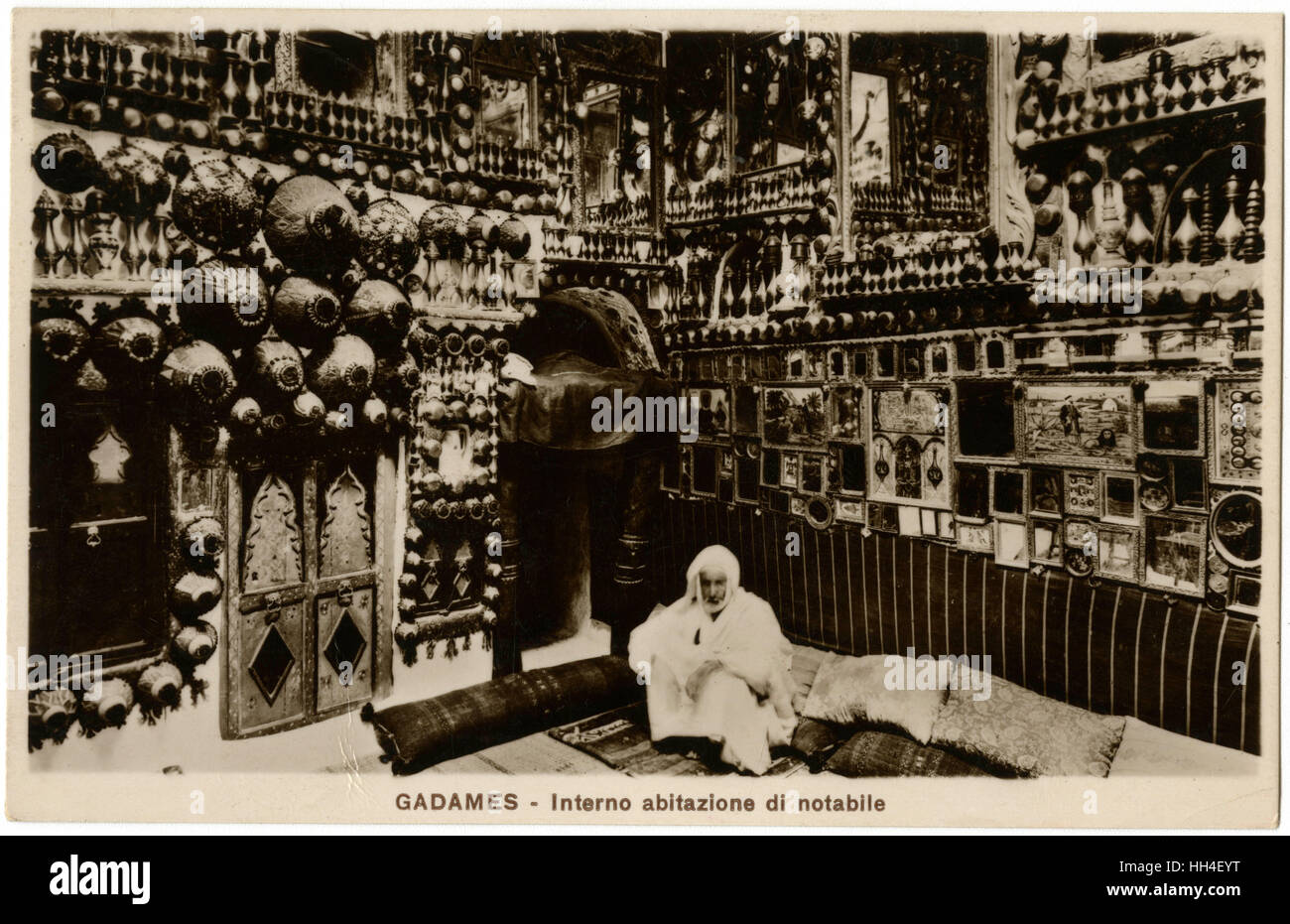 Gadames, Libya - Interior of a Notable Home Stock Photo