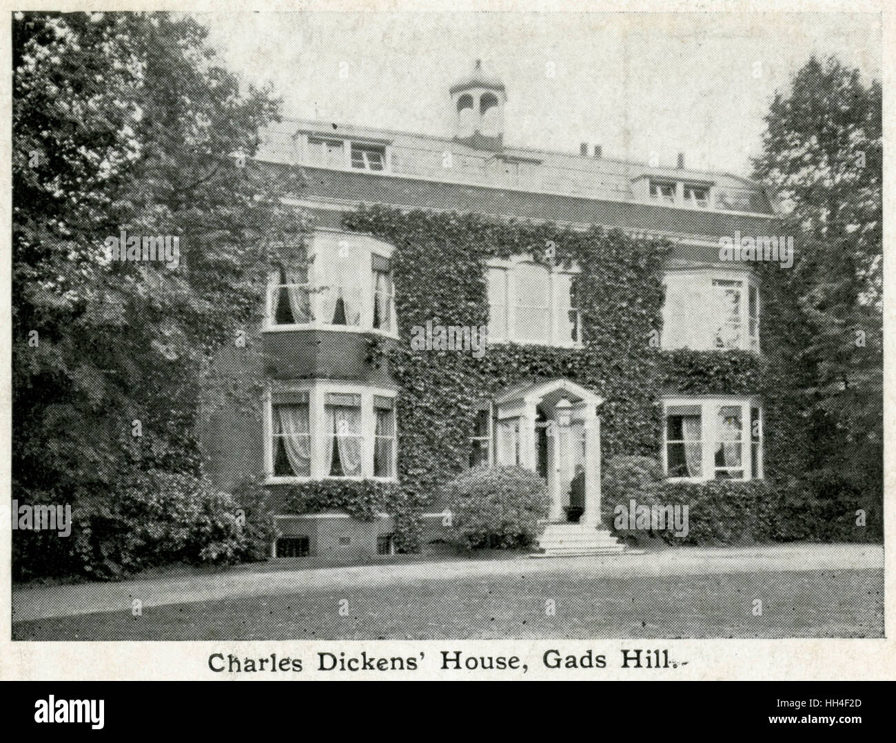 A fine red brick house at Gad's Hill, near Rochester, Kent. It was