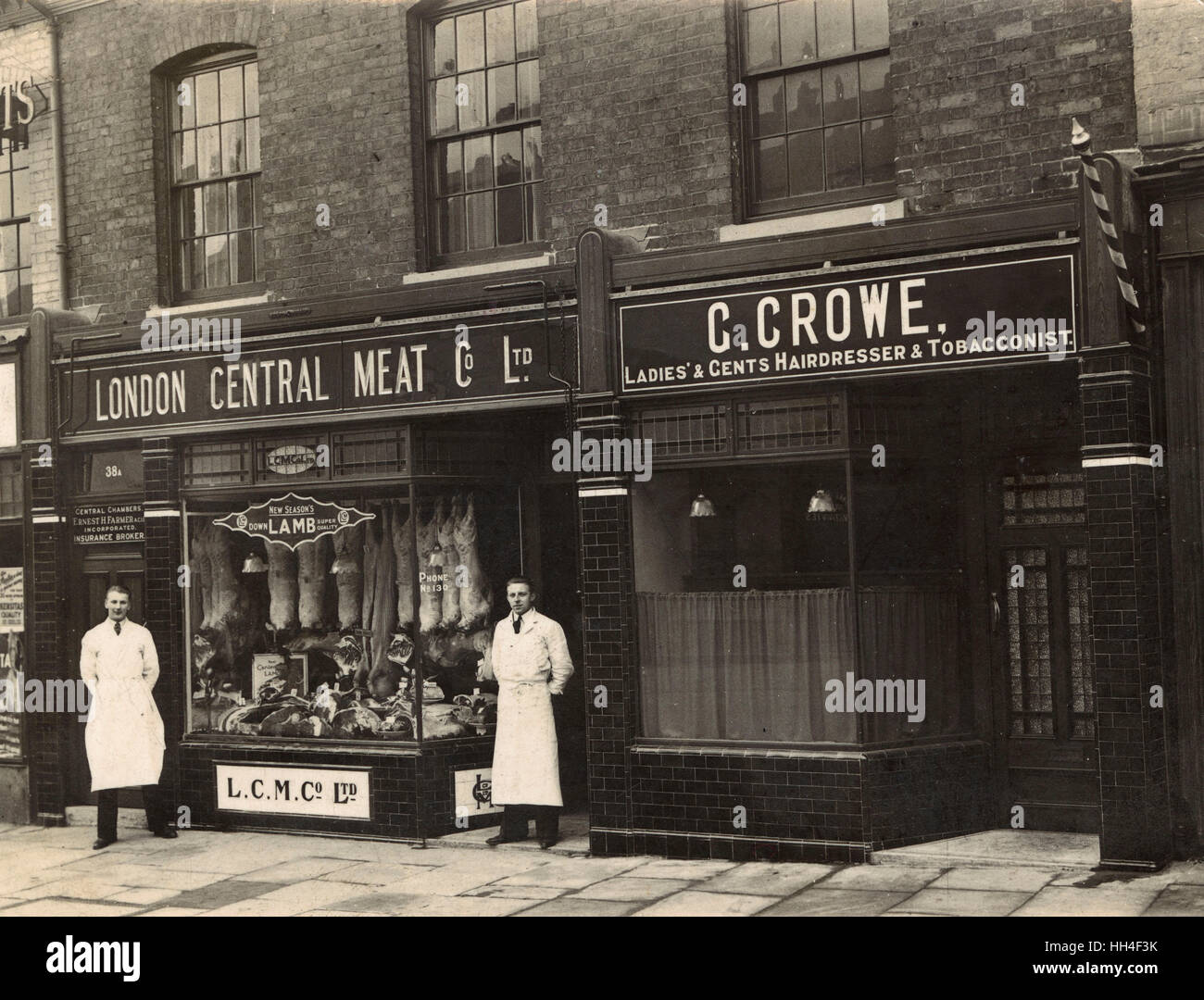 Unidentified London Street Scene Butchers (London Central Meat Stock