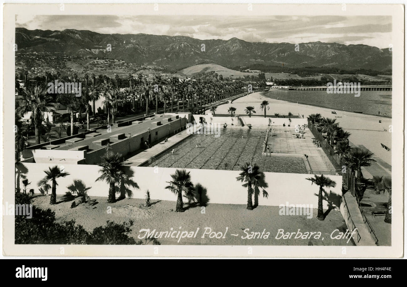 Santa Barbara, California, USA - The Municipal Swimming Pool. Stock Photo
