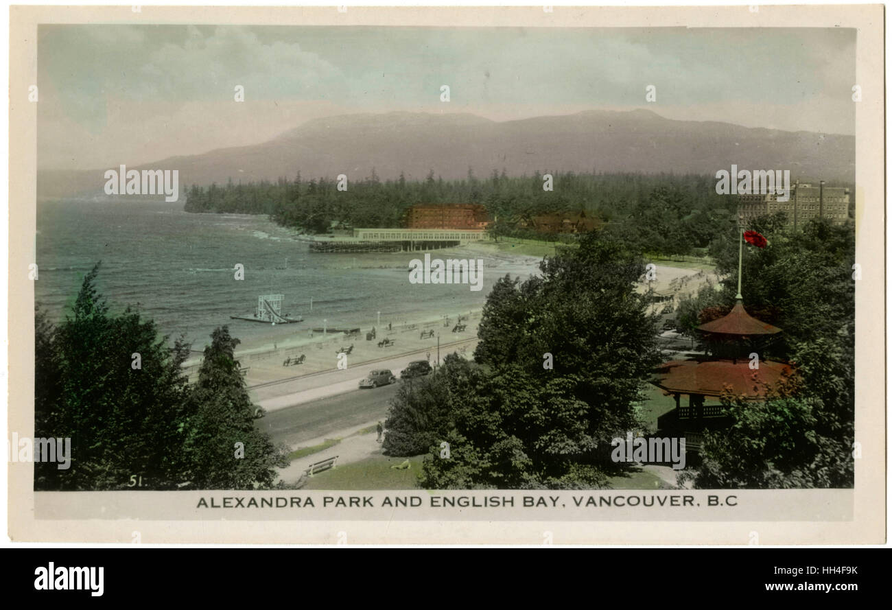 British Columbia - Vancouver, Alexandra Park and English Bay Stock Photo