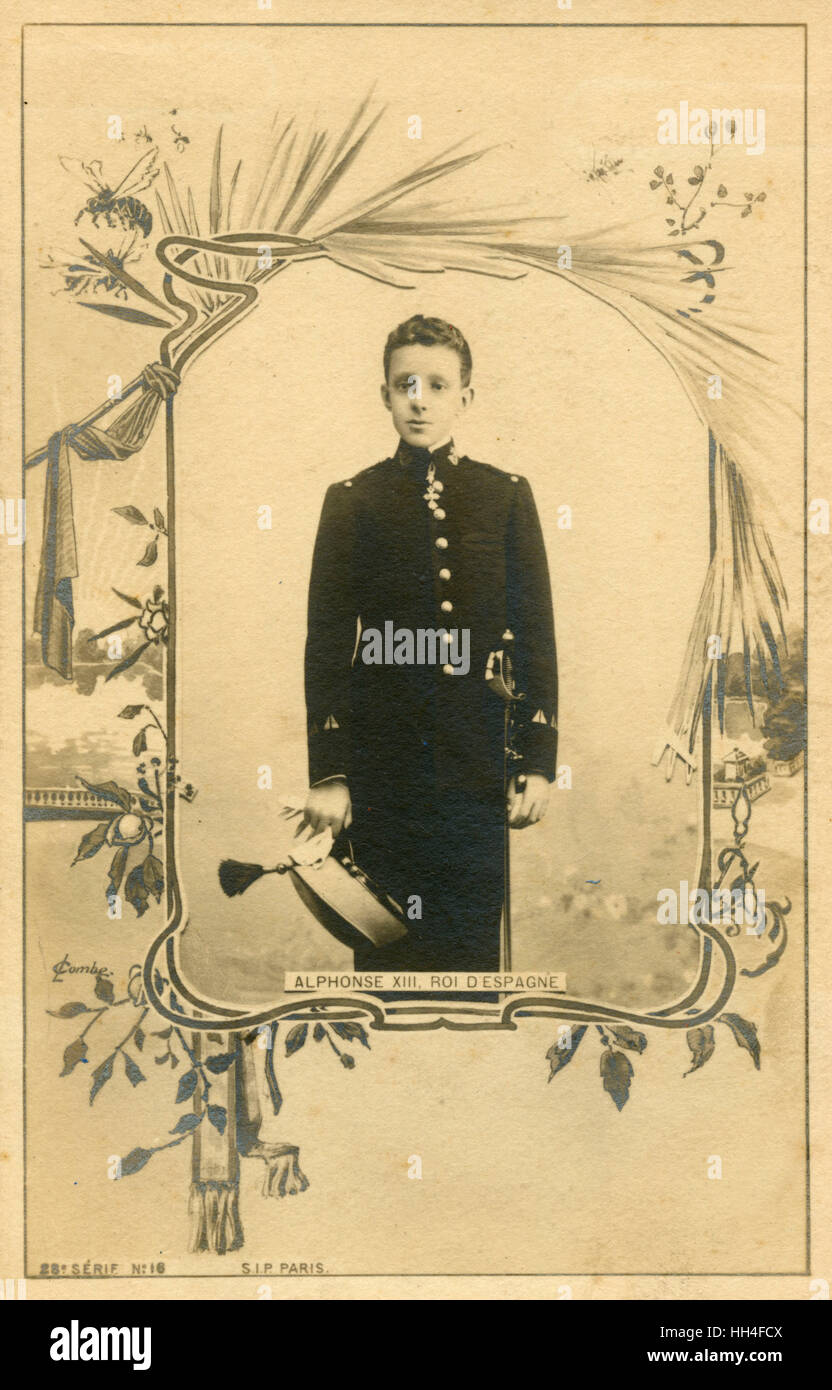 A Youthful King Alphonso XIII of Spain (1886-1941). Alfonso was monarch ...