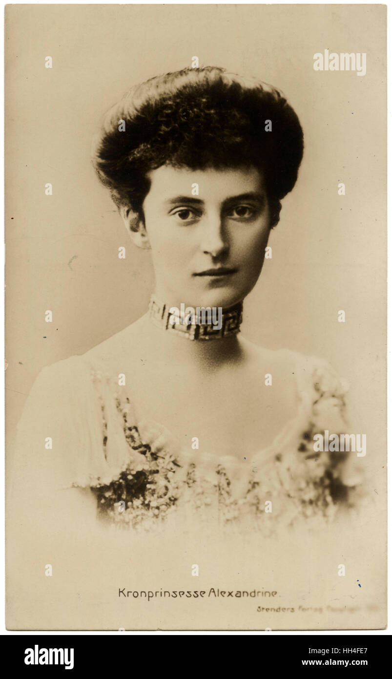 Danish Royal - Alexandrine Auguste of Mecklenburg-Schwerin Stock Photo