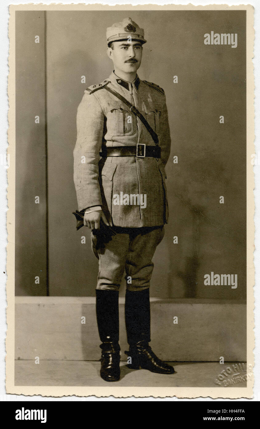 Smartly dressed Turkish Military Officer from Bakirkoy Stock Photo